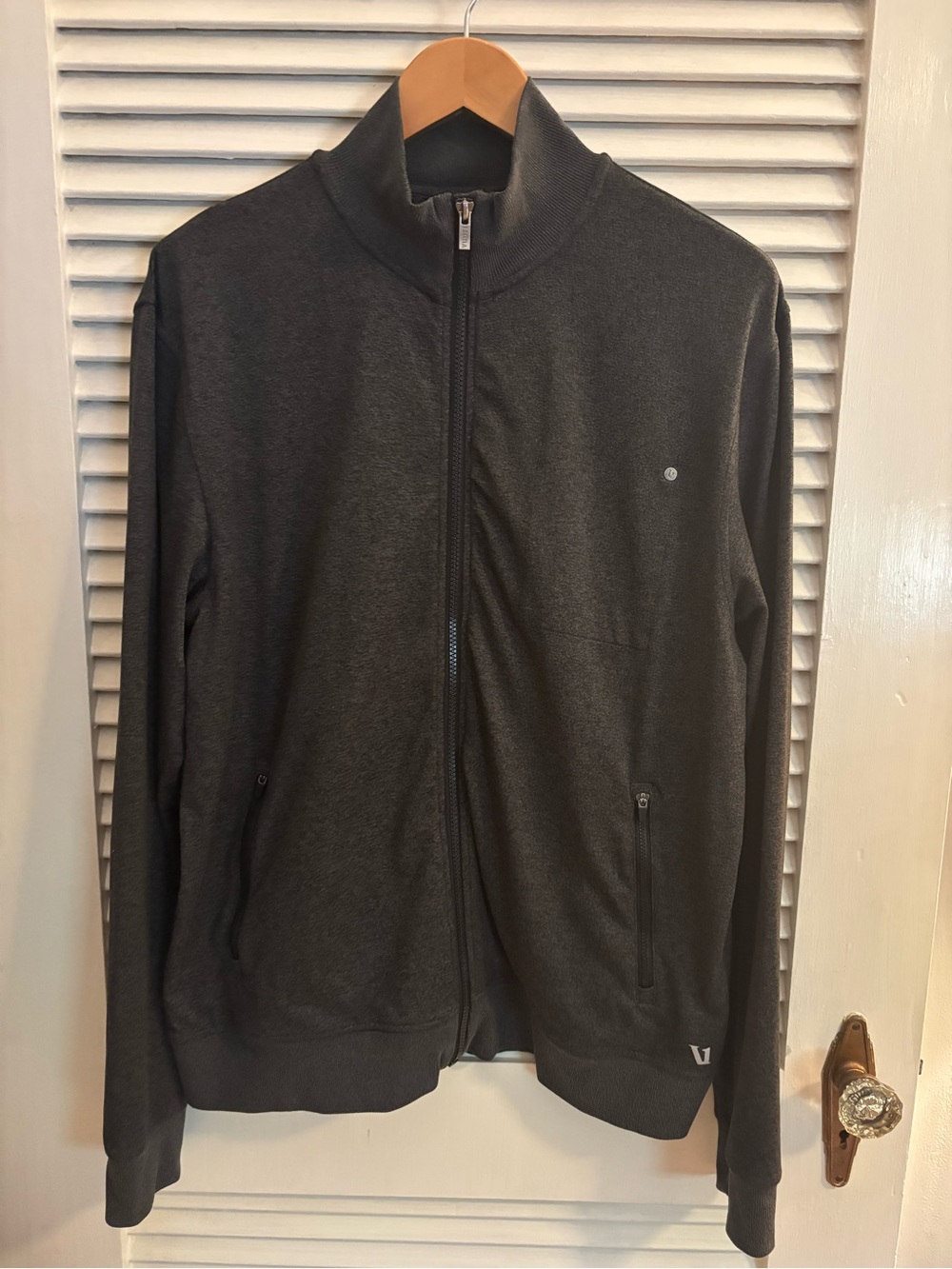 Vuori Charcoal Gray Full-Zip Track Jacket
